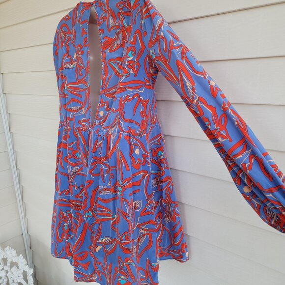 Diane Von Furstenberg 100% Silk Eldsen Printed Dress - Picture 6 of 8